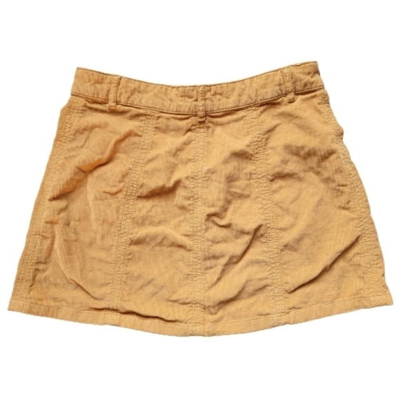 American Eagle Goldenrod Corduroy Snap Front Mini Skirt - Picture 3 of 8